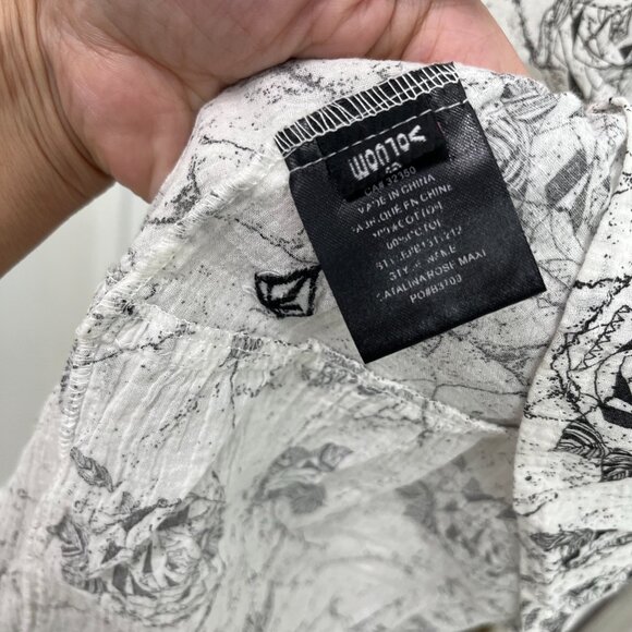 Volcom Black and White Rose Maxi Dress - XS - "Catalina Rose" - Picture 5 of 6